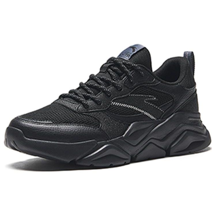 Anta Lightweight Comfortable Non-Slip Wear-Resistant Low-Top Casual Running Shoes Women Sneaker Black 922338821-2