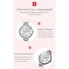 OLEVS Women's Quartz Watch Lightweight Waterproof Stainless Steel Luminous White