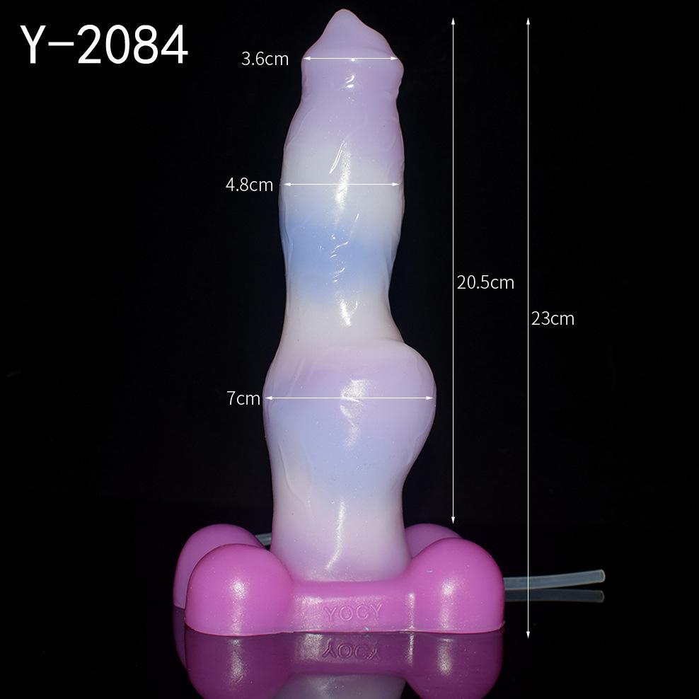 Large Animal Wolf Squirting Function Dildo Ejaculation Penis Silicone Dog Knot Anal Plug Sex Toys Female Masturbator Suction Cup