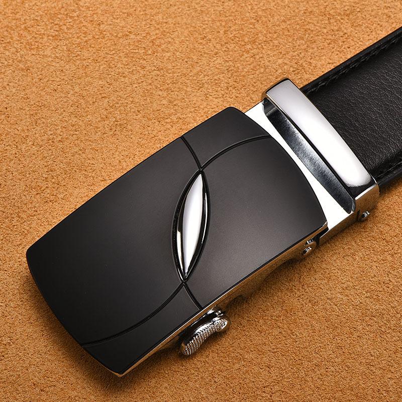 Men'S Automatic Buckle Belt True Two-Layer Cowhide Automatic Buckle High-End Men'S Pants Belt Business Source
