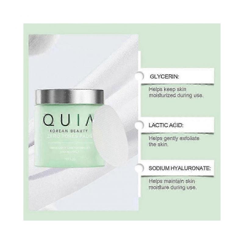 QUIA Zero Pore Pads Bekämpfen Große Poren und Unebenmäßigen Hautton Koreanische Hautpflege 70 Stück
