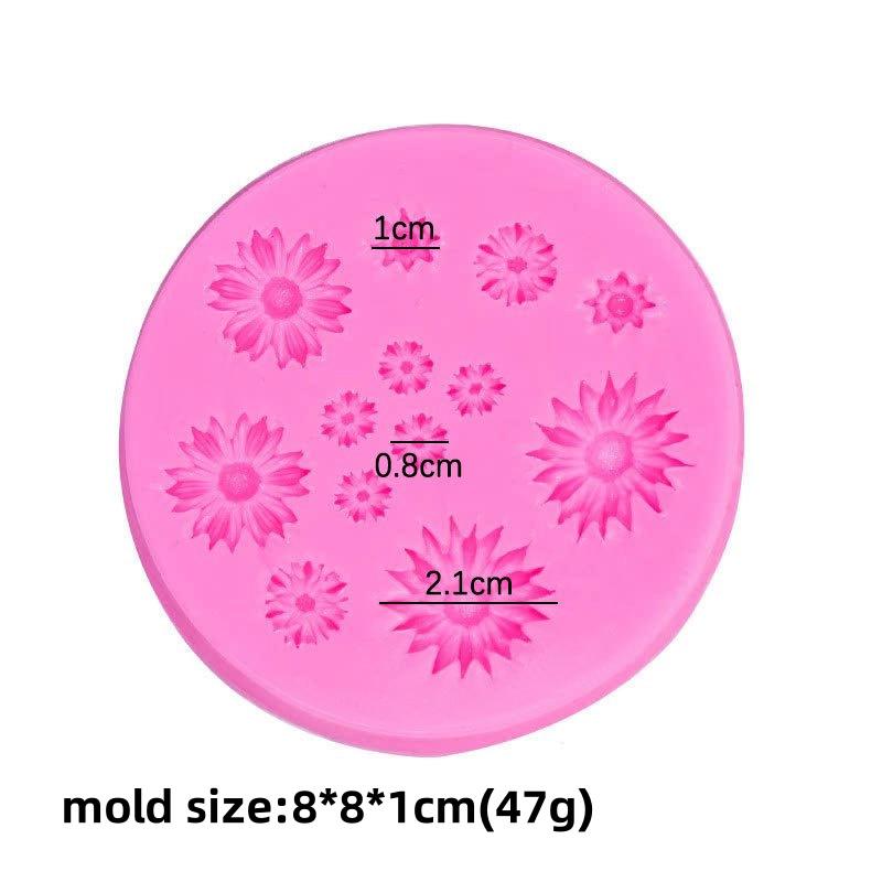 1pc Little Daisy Sun Flower Silicone Mold DIY Cake Chocolate Candy Baking Decoration Tool Earrings Pendant Resin Craft Mold