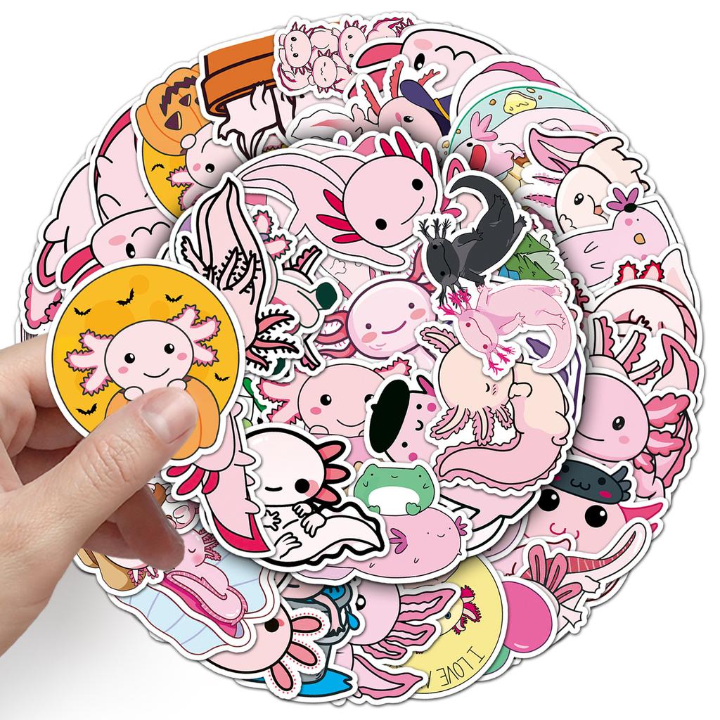 50 Newt Doodle Cartoon Cute Animals Children's Decoration DIY Skateboard Mobile Phone Case Suitcase Stickers