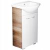 Bathroom cabinet with a free-standing washbasin, oak, 50x86 Tim, with an elongated chrome tap
