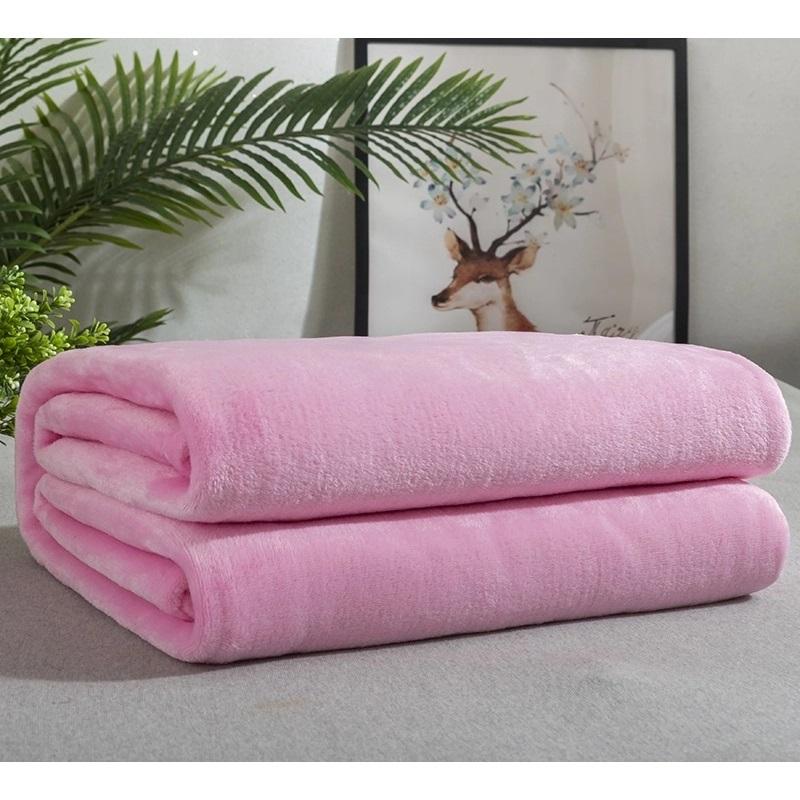 Flannel Blanket Summer Air Conditioning Throw Soft Fleece Office Nap Blanket Single Layer Double Sided Plush All Season Blanket