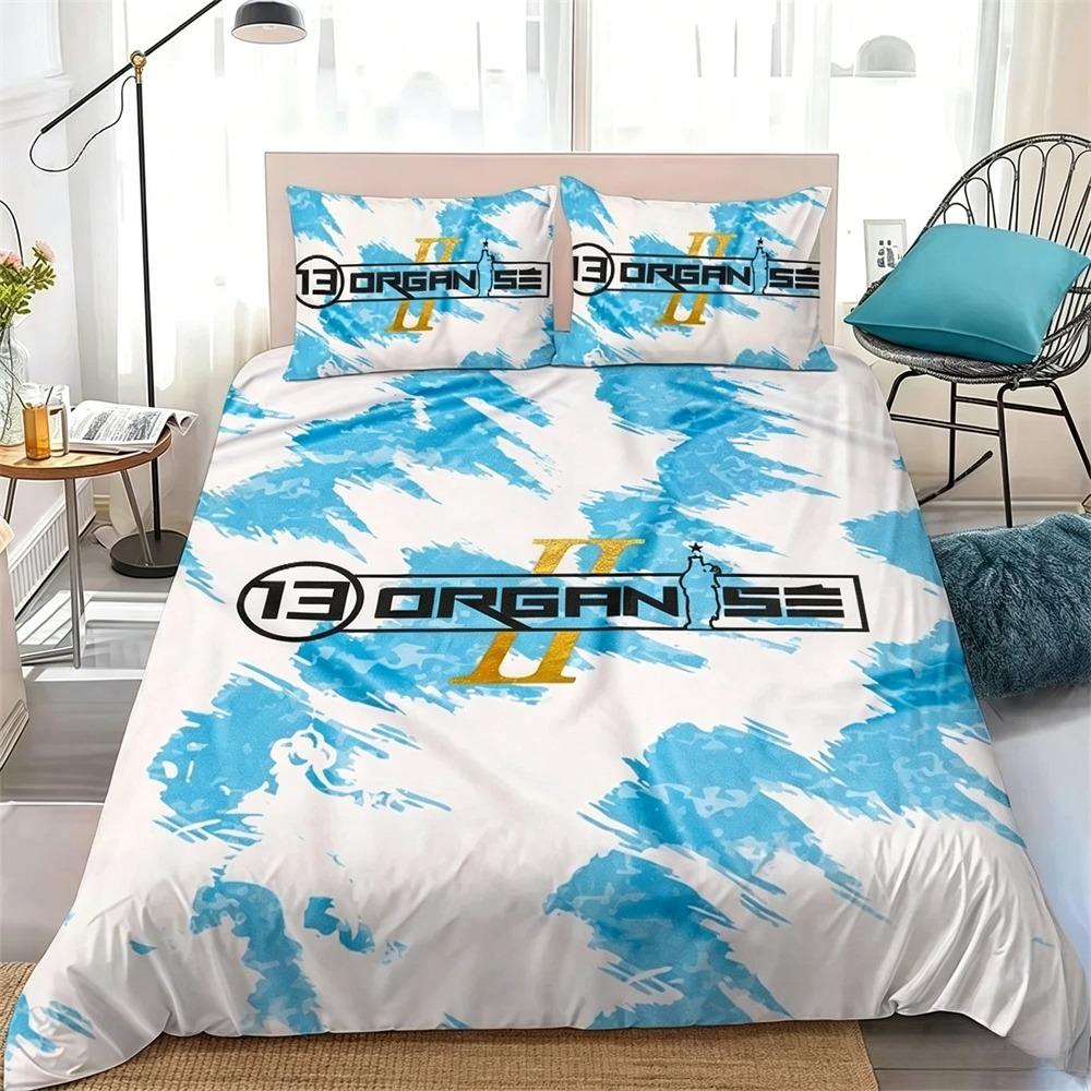 Julien Marie JUL Logo Duvet Cover Set Home Style Bedding Soft Laundry Cotton Bed 2/3 Piece Set Four Seasons Student Dormitory