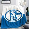 1pc FC Schalke 04 Print Flannel Blanket, High Quality Comfortable for All Seasons, Home Decor, Warmth and Comfort, Perfect for Christmas Gifts50