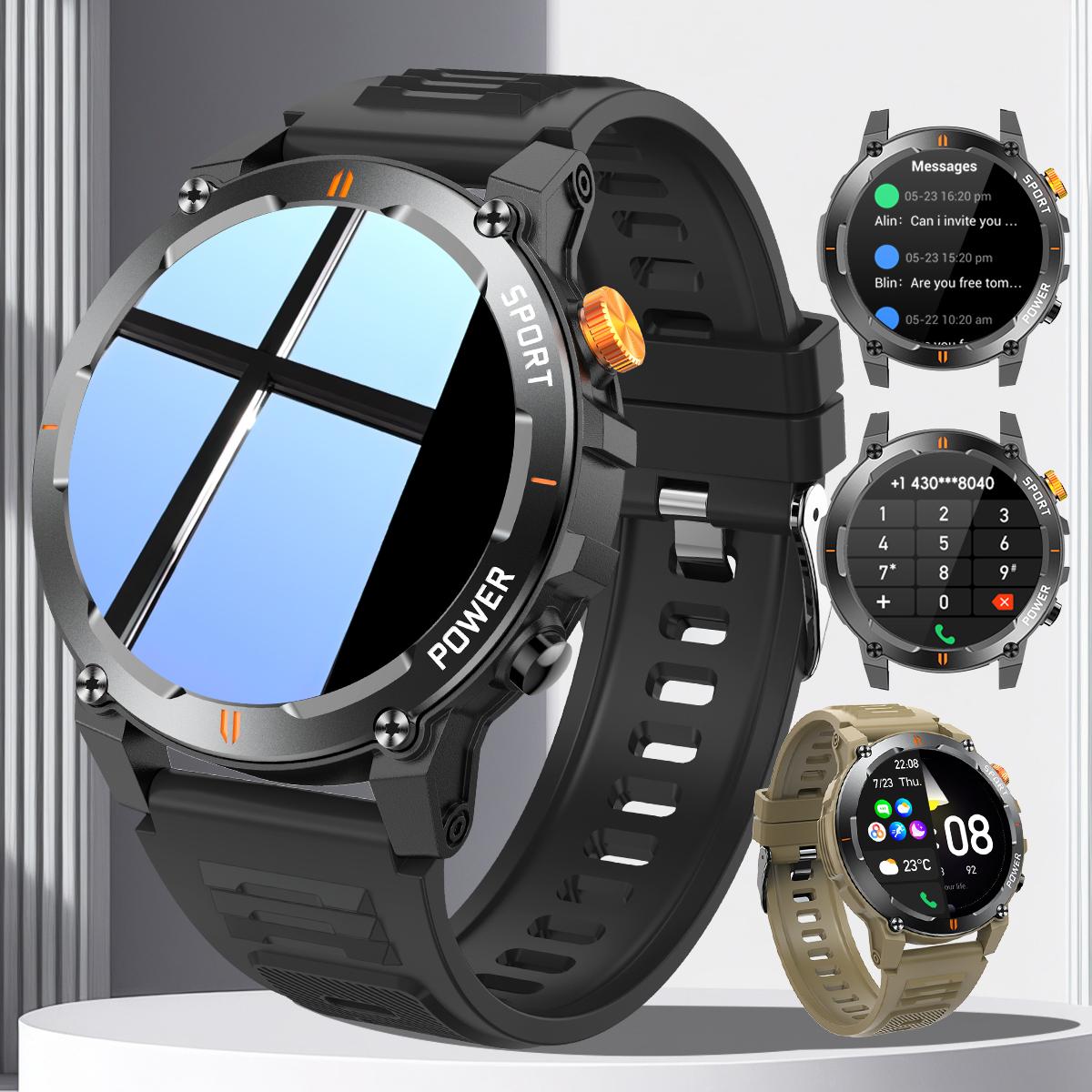 

мужские смарт-часы, звонок по Bluetooth, светодиодный фонарик, водонепроницаемый фитнес-трекер IP67, шагомер, музыкальный плеер, погода, часы для фитнеса и занятий спортом на открытом воздухе