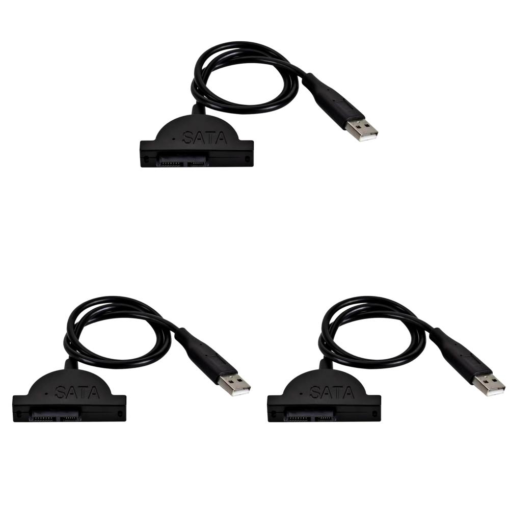 

LF# USB 2.0 SATA Cable CD/DVD-ROM Drive Cable Laptop Optical Driver Adapter Cabl