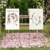 2 Pack Easel Stands Floor Easel Foldable Display Stand Height Adjustable Gold Easel Stand for Weddings Shops Exhibitions