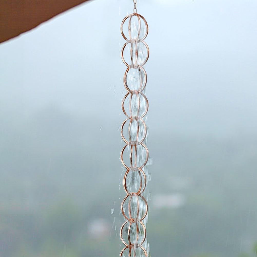 Lotus/Bird Rain Chain Outdoor Decors Hanging Rain Catcher Chain Gardening Gutters Downspouts Rain Chain Garden Decoration