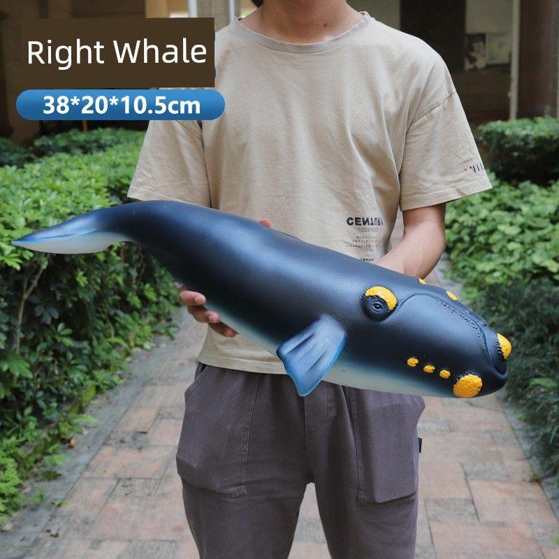 

Kids Large Shark Dolphin Whale Soft Rubber Simulation Sea Animal Underwater World Toy Doll for Babies Gift Large Right Whale
