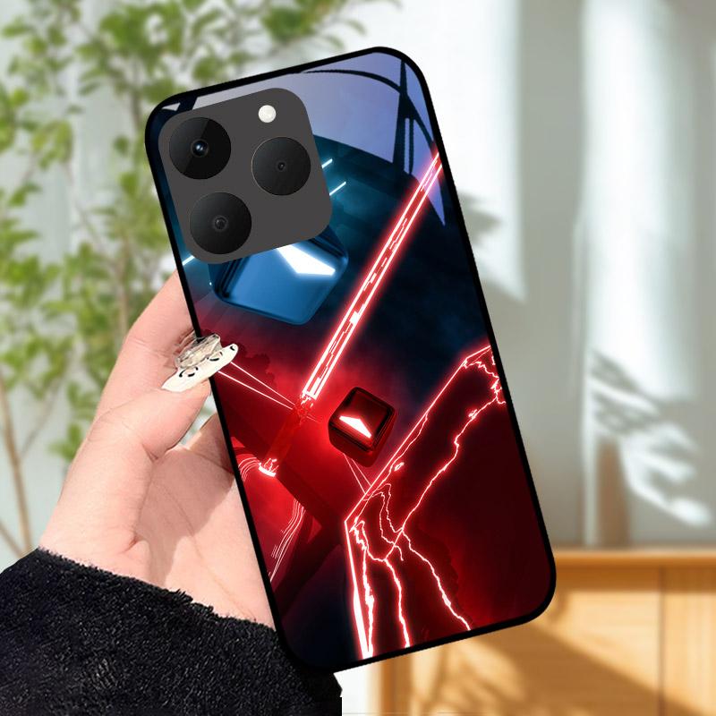 Für Realme 15T 5G Hülle Luxus Mode Bemalt Stoßfest Gehärtetes Glas Handyhülle Für Realme15T 15 T Hülle Schale RMX5111 Capa