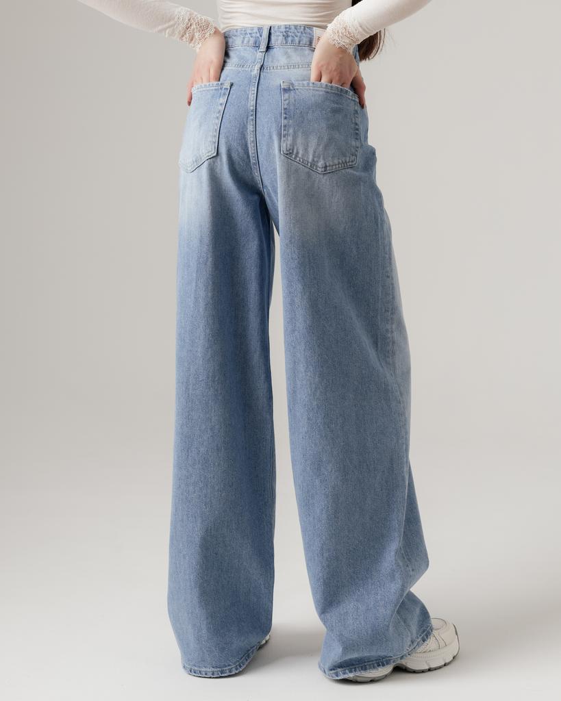 ZEO Basic 3550 34 Light Blue Wide Jeans