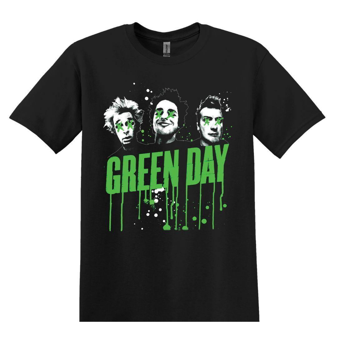 Green Day Band T-Shirt Black S-3XL S