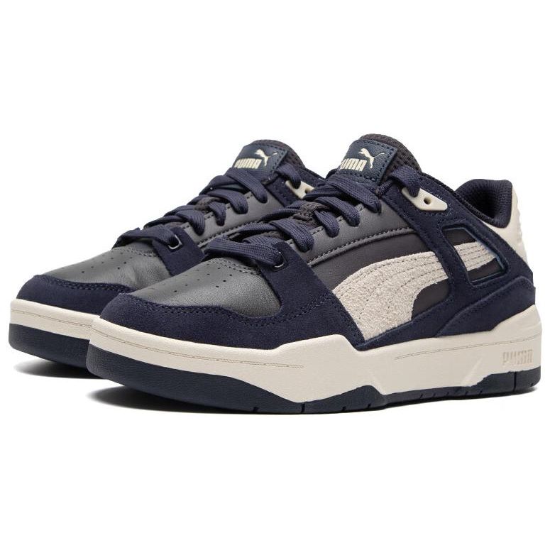 Puma Slipstream Fabric Leather Casual Low-Top Sneakers Unisex sneakers Black Navy-Blue 392108-04