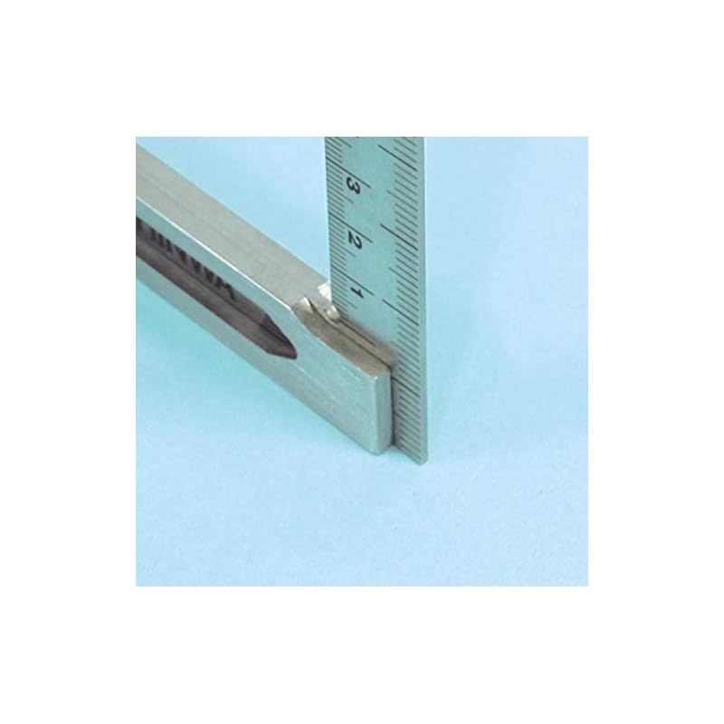 Shinwa Sokutei Perfect Square, Cm Scale, Stainless Steel, 15cm, 62009