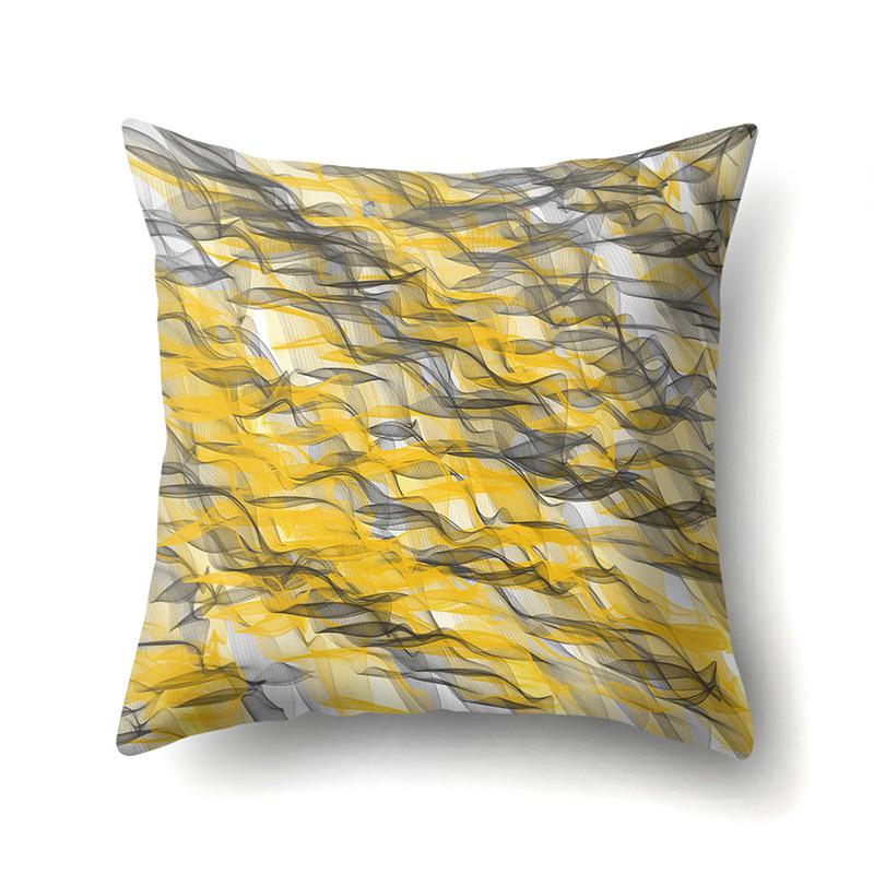 Polyester Kissenbezug Bedruckte Dekoration Sonnenblume Frühling und Herbst Heim Kissenbezug Auto Kissenbezug Nachttisch Kissenbezug