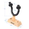 Guitar Wall Mount Hanger Metal Rack Hook W/ Rubber Sheath Wooden Base for Guitar Bass Violin