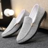 Fashion Men's Sneakers Men Loafers Comfort Flat Casual Shoes Breathable Slip-On Soft Leather Driving Flat Boat Footwear Tenis Hombres 46