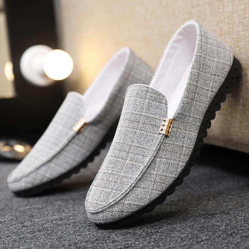 Fashion Men's Sneakers Men Loafers Comfort Flat Casual Shoes Breathable Slip-On Soft Leather Driving Flat Boat Footwear Tenis Hombres 46