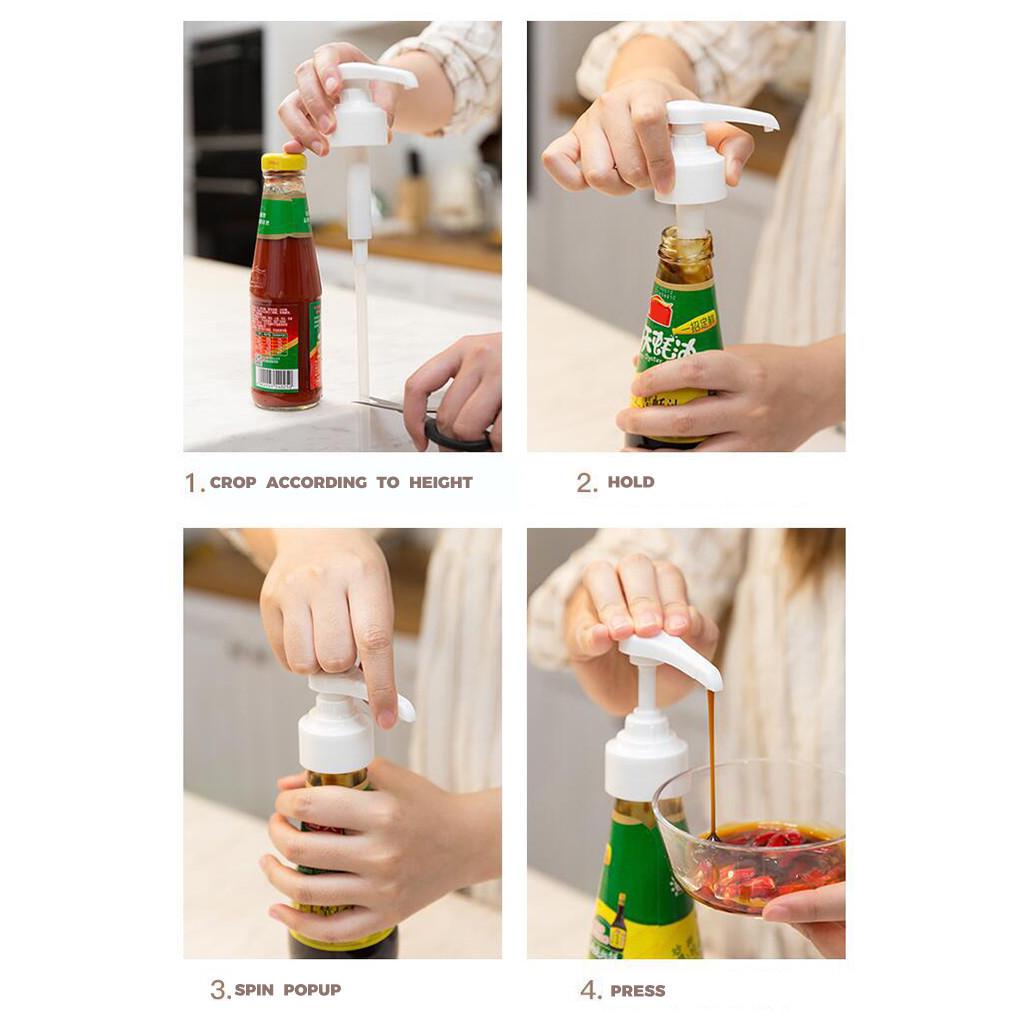 Syrup Bottle Nozzle Pressure Oil Sprayer Household Push-type