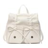 Solid Bow Tie Style Solid Quality Luxury Sense Compact Backpack for Women Designer Casual New Style