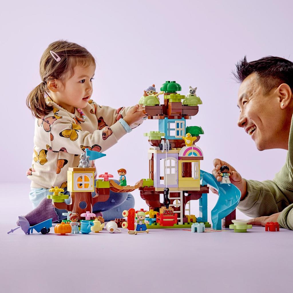 LEGO Duplo Town 3-in-1 Treehouse Toy, Birthday Gift, Educational Building Blocks, Pretend Play for Boys and Girls, Ages 1.5, 2, and 6 Years Old, 10993