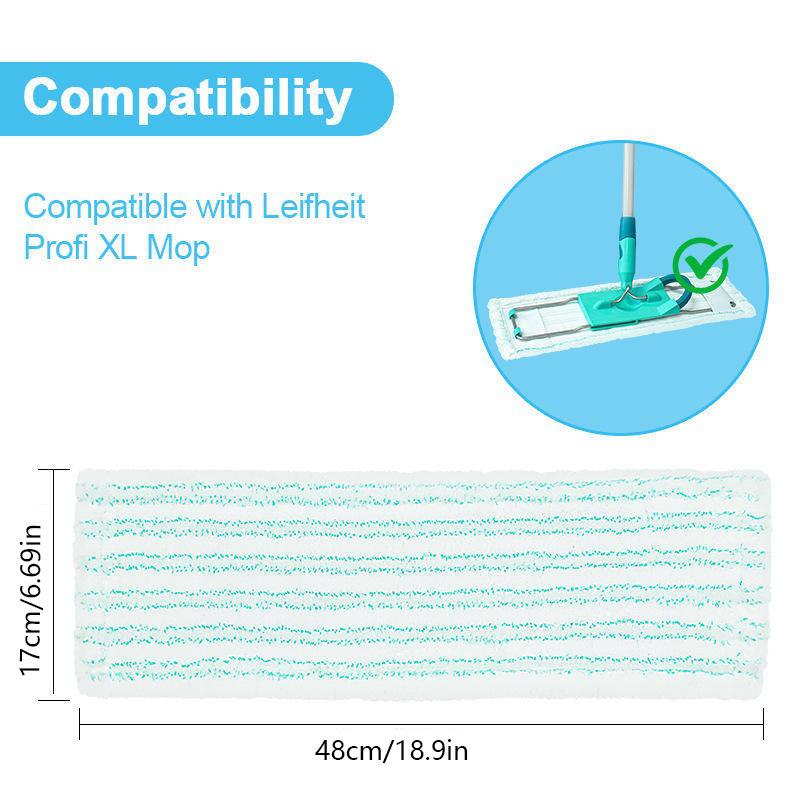 Leifheit Ultra-Fine Mop Head Replacement Cloth with Snap Button