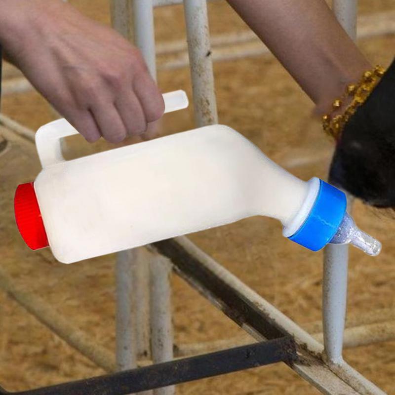 Goat Feeder Bottles 2X Lamb Feeding Bottles Pet Breeding Accessory With Scaled And Handle For Goat Cow Sheep Puppy