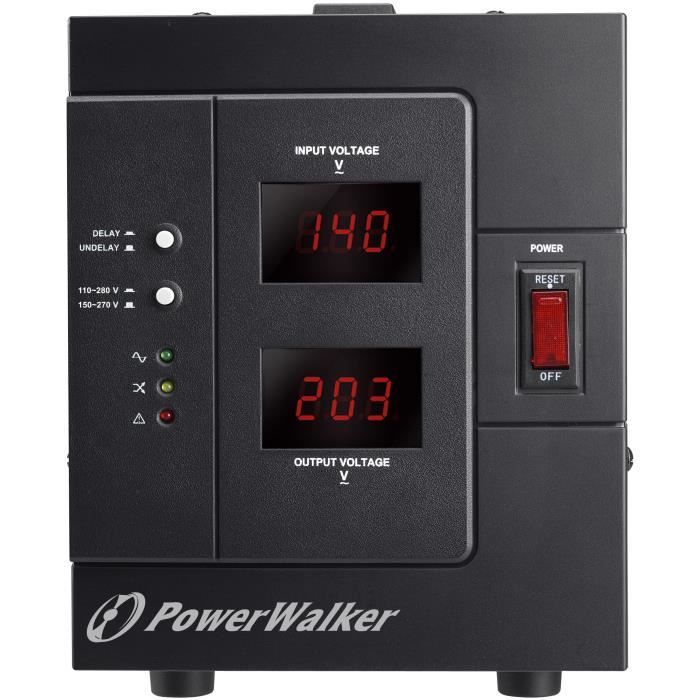 PowerWalker AVR 3000 SIV FR, 110-280, 3000 VA, 2400 W, 1 sortie(s) CA, Terminal, 95%