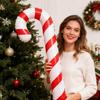 Giant Candy Cane Decorations Inflatable Giant PVC Holiday Outdoor Decor Large Christmas Candy Canes Decorations For Yards