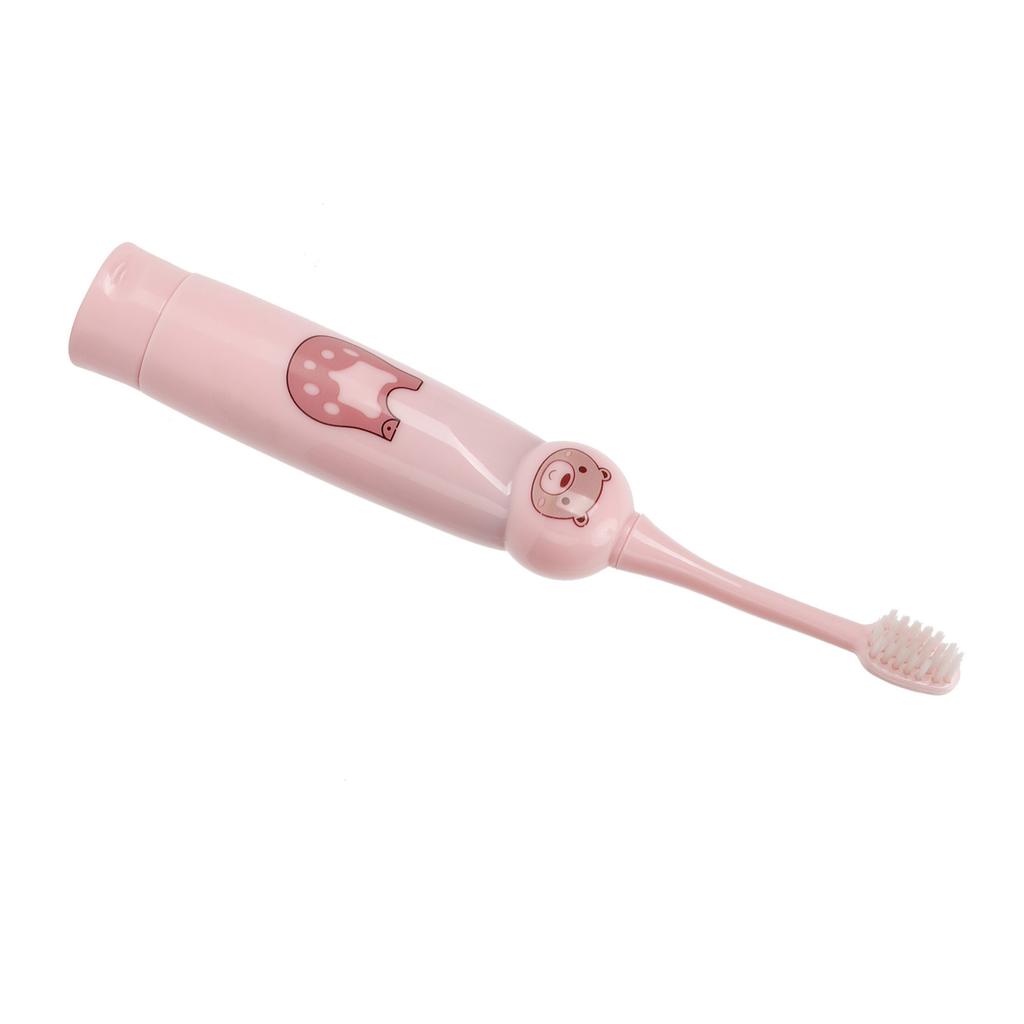 Children Electric Toothbrush Cartoon Pattern Waterproof Teeth Cleaning Brush Gift for KidsPink