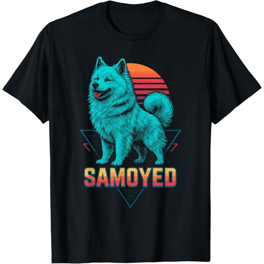Retro Samoyed T-Shirt XXXXXL чёрный