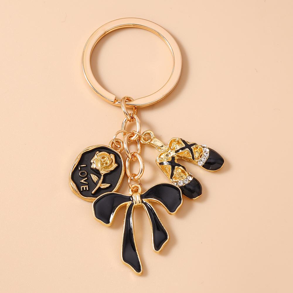 Fashion Bowknot Keychain Simulation Handbag Shoes Key Ring Pendants for Women Girls DIY Handmade Jewelry Gifts
