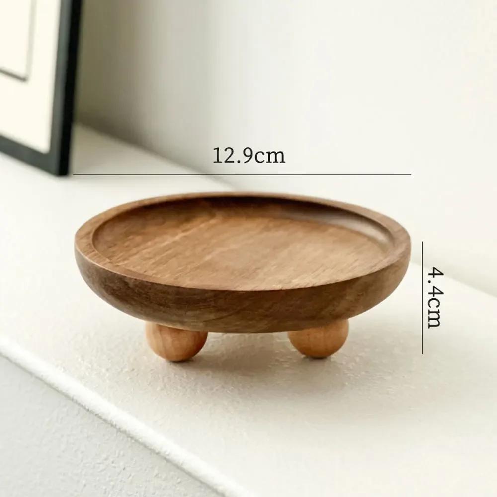 

Деревянный поднос, круглый, овальный, для хранения ключей, ароматерапия, креативный поднос для десертов, декоративная тарелка для фотографий