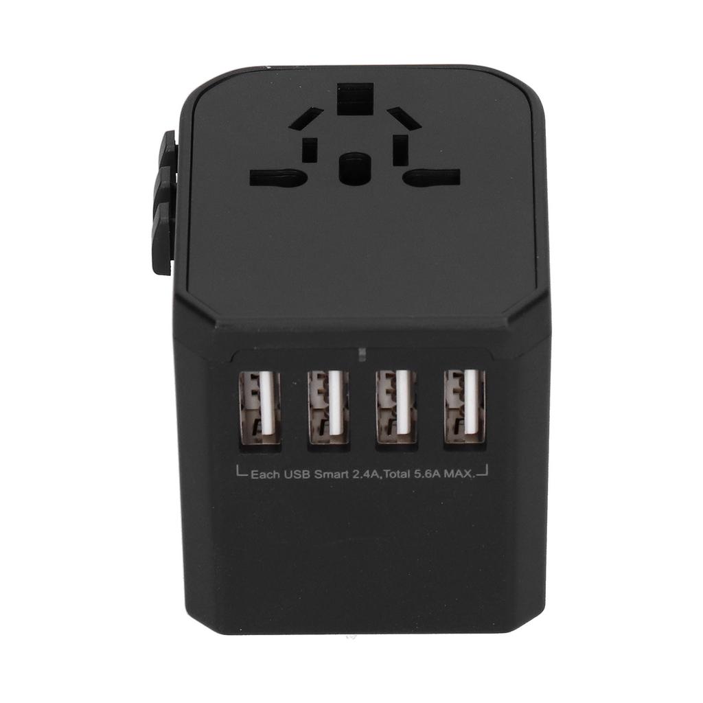 Mezinárodní cestovní adaptér s 4 USB porty a portem TypeC pro CN (Růžový )