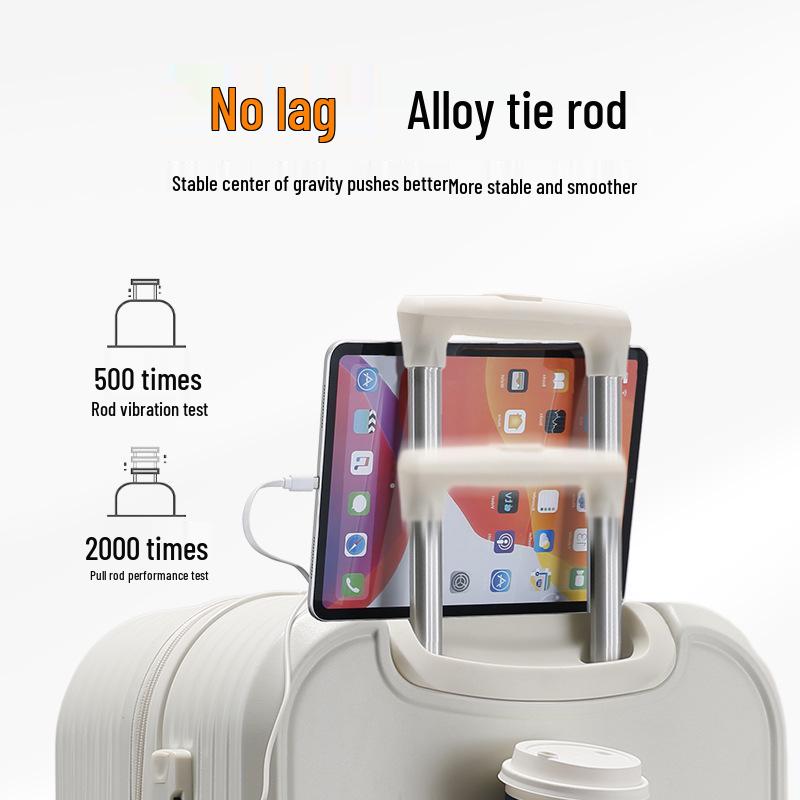 24-Inch Multifunctional Suitcase with Universal Wheels and New Lock System