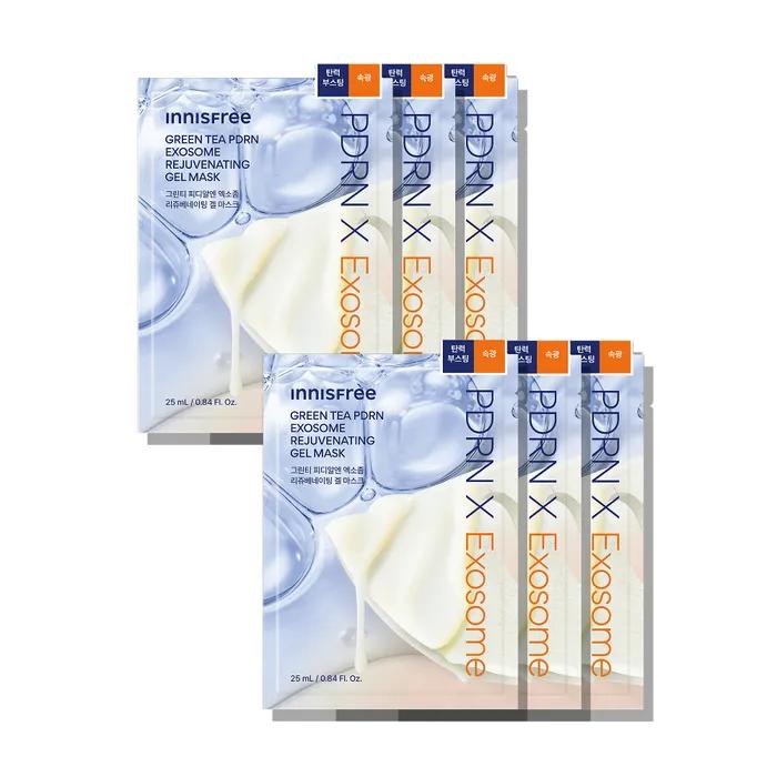 Green Tea PDRN Exosome Rejuvenating Gel Mask (6 Sheets)