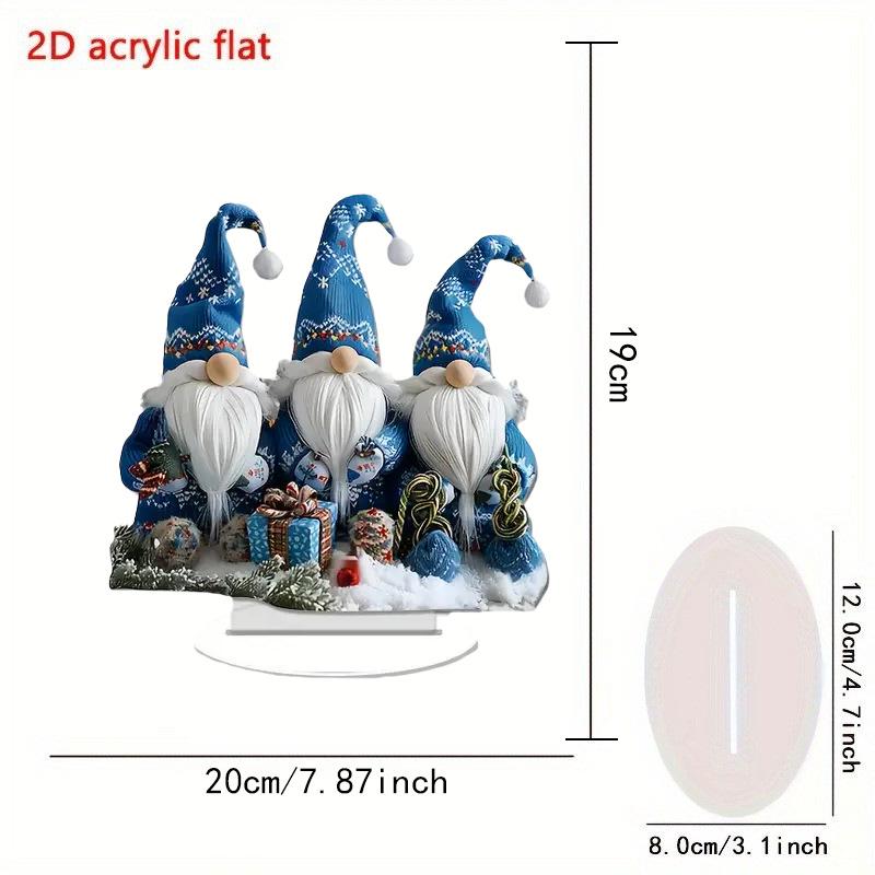 Weihnachts-Schneekugel aus Acryl mit Weihnachtsmann-, Rentier- und Schneemann-Ornament