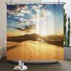 Natural Desert Scenery Shower Curtain 3D Printed Landscape Bathroom Curtain Fabric Bath Curtains Home Decor Waterproof With Hook