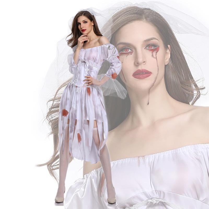 Elegant Zombie Corpse Bride Costume For Women Perfect For Halloween And Cosplay Events