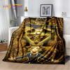 2025 New Yu-Gi-Oh Blue Eyes Dragon Monster Gold Card Cartoon Game Soft Blanket,Soft Throw Blanket for Home Bedroom Bed Sofa Gift
