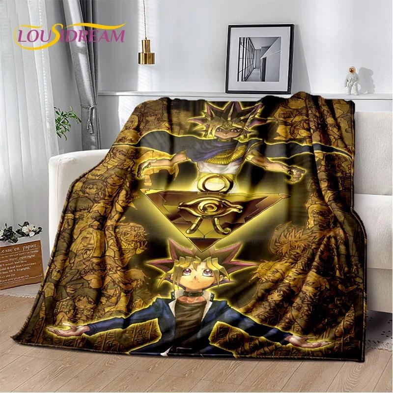 2025 New Yu-Gi-Oh Blue Eyes Dragon Monster Gold Card Cartoon Game Soft Blanket,Soft Throw Blanket for Home Bedroom Bed Sofa Gift