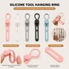 2sets(1set=6pcs) Silicone Hanging Loop Hook, Tool Handle Bundling Strap, Storage Organizer for Kitchen Utensils And Household Cleaning Tools