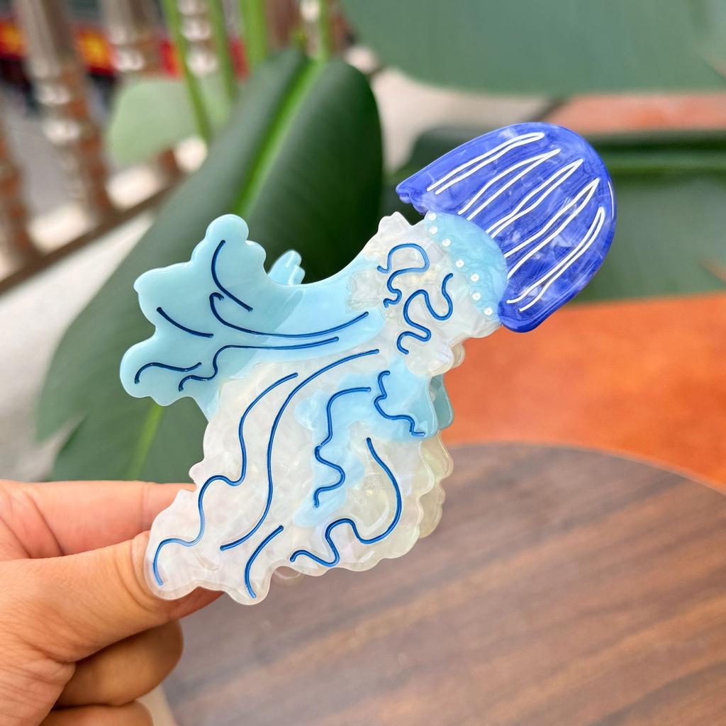 Kreative Haarspange in Quallenform aus Acetat – Haaraccessoire für jeden Tag und Partys, perfekt für modebewusste Frauen