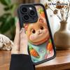 Phone Case: 2D flat design, fits iPhone 18 17 16 15 14 13 Pro, chubby hamster, perfect Christmas and Halloween holiday gift