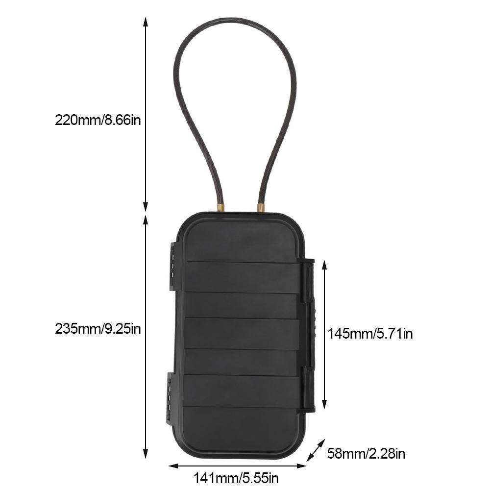 Waterproof Security Case Rustproof Safe Box Portable Combination Key Lock Box Outdoor Use