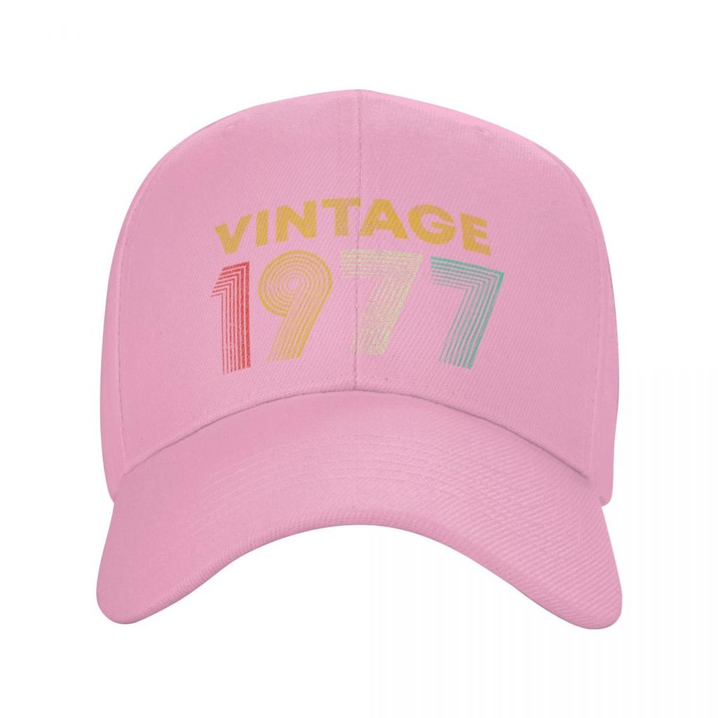 Casquette de baseball vintage 1977 unisexe pour femme, ajustable, née en 1977, 45e anniversaire, cadeau pour papa, streetwear, snapback, été