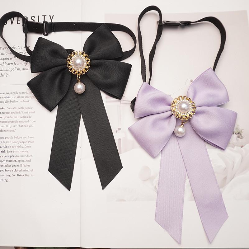 Elegant Waterdrop Crystal Bow Tie Pin For Women With Classic College Style For Office Wear